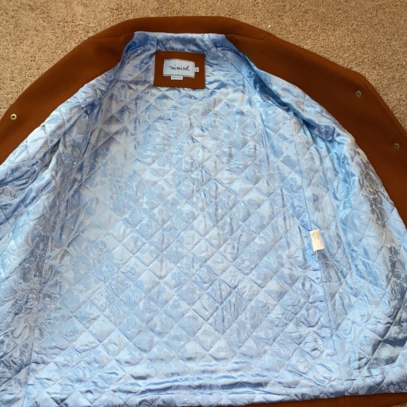 KIDS' QUILTED FELT VISCOSE BLEND COAT - Picture 6 of 8